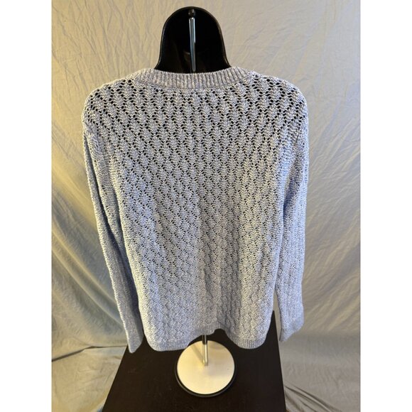 Talbots Womens Blue Knit Pullover Sweater Fall Cozy Size XL Classic - Picture 3 of 3